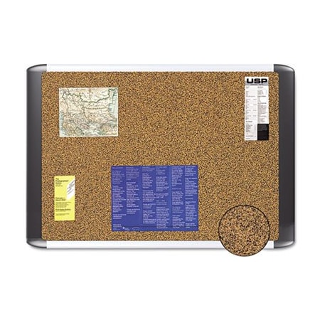 Bi-Silque MasterVisi, Tech Cork Board, 48x72 Silver/black Frame MVI270501